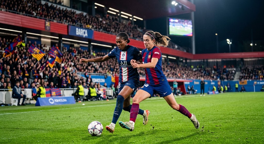 barcelona - paris football.